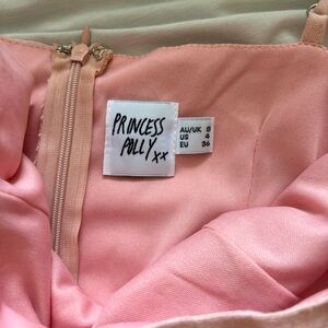 Princess Polly Cottage Hill Mini Dress Blush, Size 4